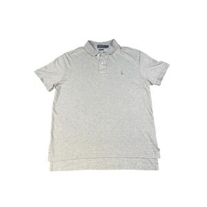 Polo Ralph Lauren Short Sleeve Pullover Shirt Light Gray Men's Medium